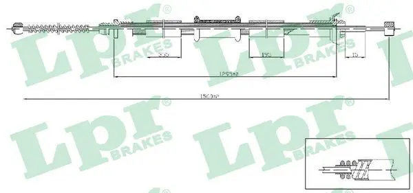 Handler.Part Cable, parking brake LPR C0653B 1