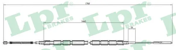 Handler.Part Cable, parking brake LPR C0657B 1