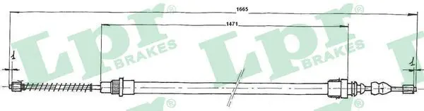 Handler.Part Cable, parking brake LPR C0662B 1