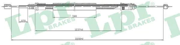 Handler.Part Cable, parking brake LPR C0704B 1