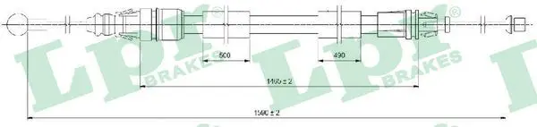 Handler.Part Cable, parking brake LPR C0721B 1