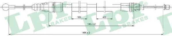 Handler.Part Cable, parking brake LPR C0733B 1