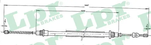 Handler.Part Cable, parking brake LPR C0745B 1