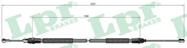 Handler.Part Cable, parking brake LPR C0748B 1