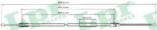 Handler.Part Cable, parking brake LPR C0756B 1