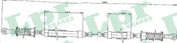 Handler.Part Cable, parking brake LPR C0804B 1