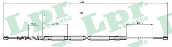 Handler.Part Cable, parking brake LPR C0811B 1