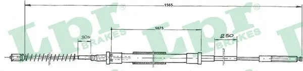 Handler.Part Cable, parking brake LPR C0934B 1