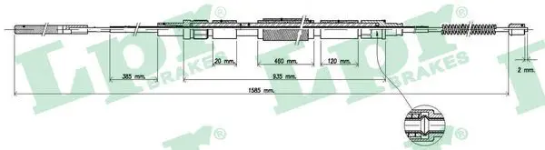 Handler.Part Cable, parking brake LPR C0937B 1