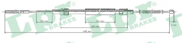 Handler.Part Cable, parking brake LPR C0939B 1