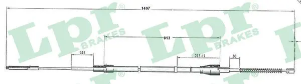 Handler.Part Cable, parking brake LPR C0950B 1