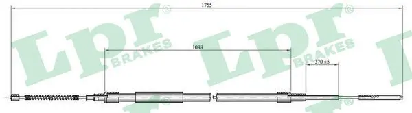 Handler.Part Cable, parking brake LPR C0954B 1