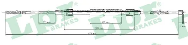 Handler.Part Cable, parking brake LPR C0960B 1