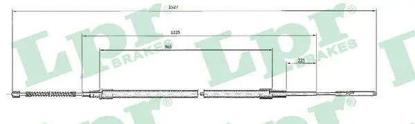 Handler.Part Cable, parking brake LPR C0964B 1