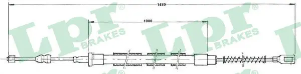 Handler.Part Cable, parking brake LPR C0970B 1