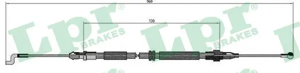 Handler.Part Cable, parking brake LPR C0973B 1