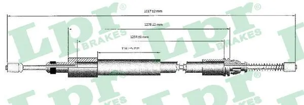 Handler.Part Cable, parking brake LPR C0975B 1