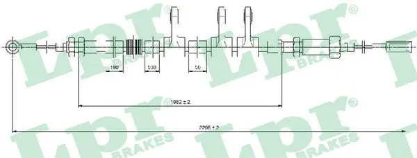 Handler.Part Cable, parking brake LPR C0984B 1