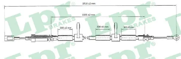 Handler.Part Cable, parking brake LPR C0985B 1