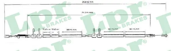 Handler.Part Cable, parking brake LPR C0989B 1