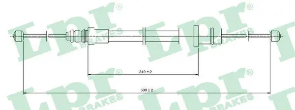 Handler.Part Cable, parking brake LPR C0994B 1