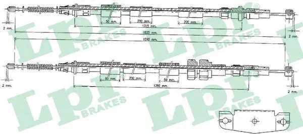 Handler.Part Cable, parking brake LPR C1089B 1