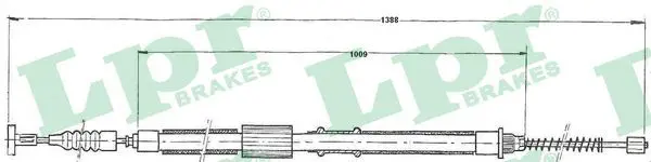 Handler.Part Cable, parking brake LPR C1240B 1