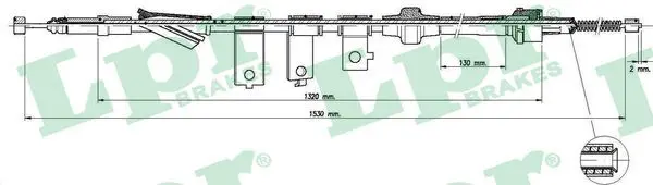 Handler.Part Cable, parking brake LPR C1280B 1