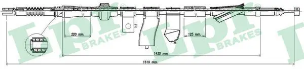 Handler.Part Cable, parking brake LPR C1298B 1