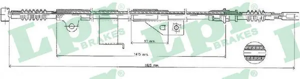 Handler.Part Cable, parking brake LPR C1487B 1