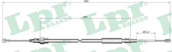 Handler.Part Cable, parking brake LPR C1518B 1