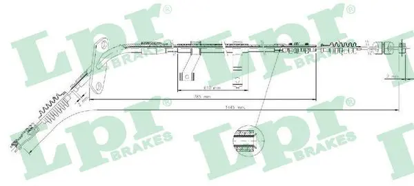 Handler.Part Cable, parking brake LPR C1550B 1