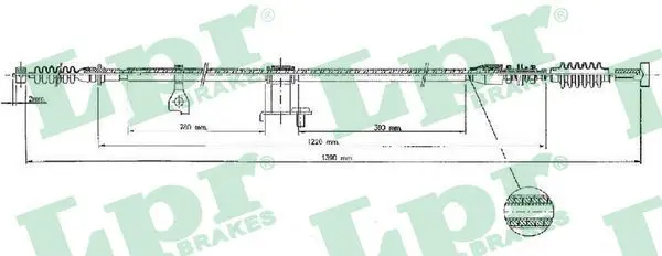 Handler.Part Cable, parking brake LPR C1554B 1