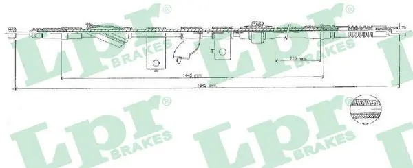 Handler.Part Cable, parking brake LPR C1576B 1