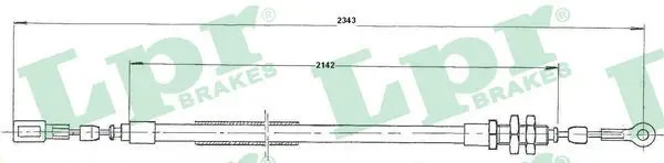 Handler.Part Cable, parking brake LPR C1624B 1