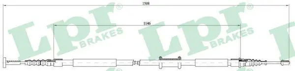 Handler.Part Cable, parking brake LPR C1659B 1