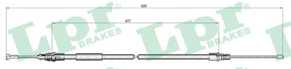 Handler.Part Cable, parking brake LPR C1681B 1