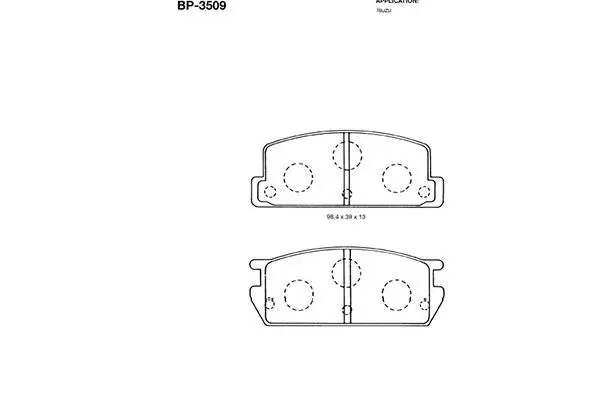 Handler.Part Brake pad set, disc brake KAVO PARTS BP3509 1