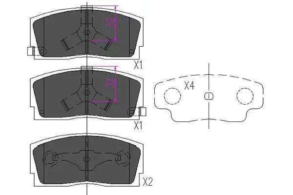 Handler.Part Brake pad set, disc brake KAVO PARTS KBP1501 1