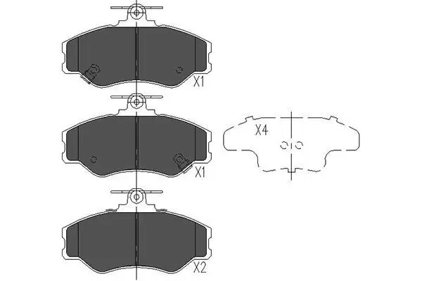 Handler.Part Brake pad set, disc brake KAVO PARTS KBP3002 1