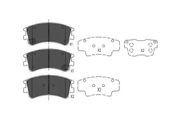 Handler.Part Brake pad set, disc brake KAVO PARTS KBP4512 1