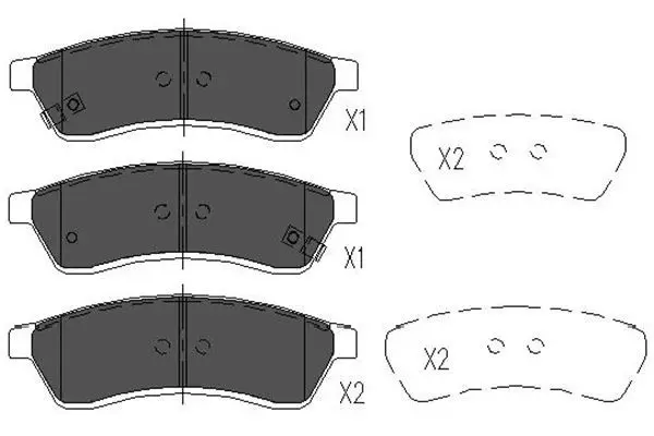 Handler.Part Brake pad set, disc brake KAVO PARTS KBP1012 1