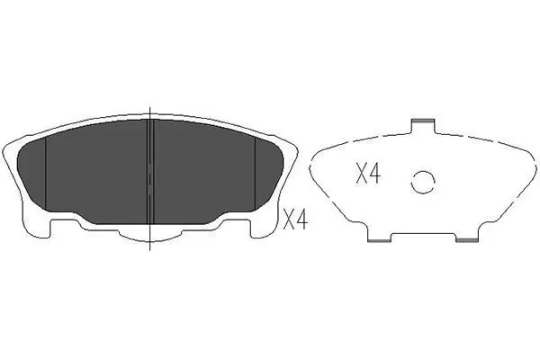 Handler.Part Brake pad set, disc brake KAVO PARTS KBP1507 1