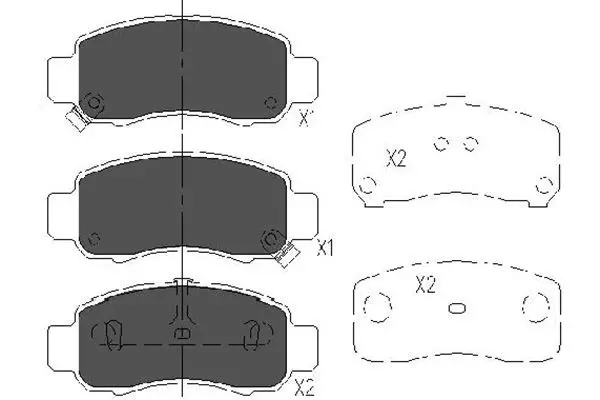 Handler.Part Brake pad set, disc brake KAVO PARTS KBP2033 1