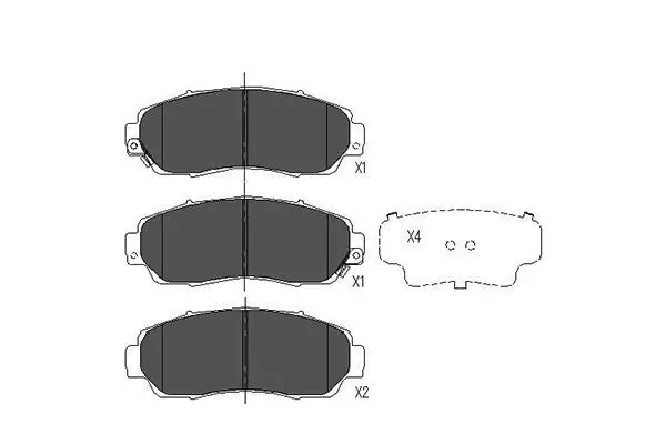 Handler.Part Brake pad set, disc brake KAVO PARTS KBP2046 1