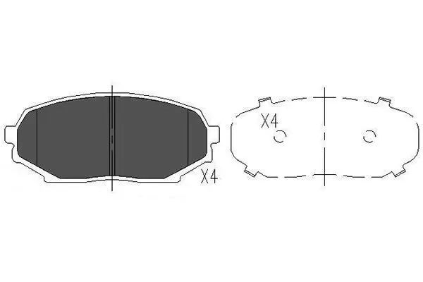 Handler.Part Brake pad set, disc brake KAVO PARTS KBP3509 1