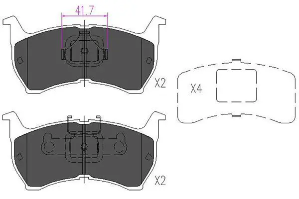 Handler.Part Brake pad set, disc brake KAVO PARTS KBP4516 1