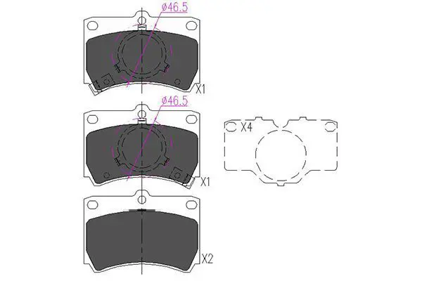 Handler.Part Brake pad set, disc brake KAVO PARTS KBP4517 1