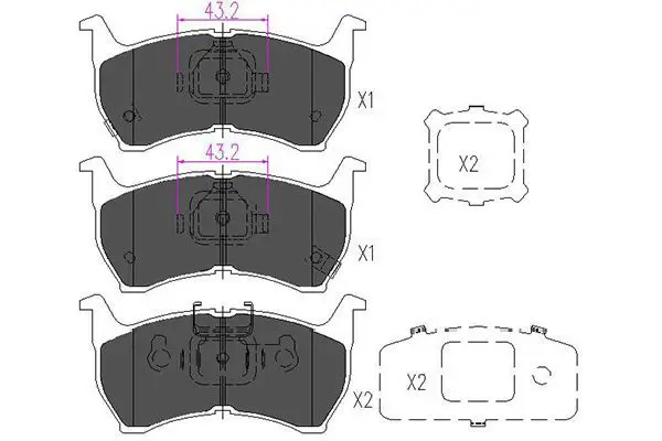 Handler.Part Brake pad set, disc brake KAVO PARTS KBP4519 1