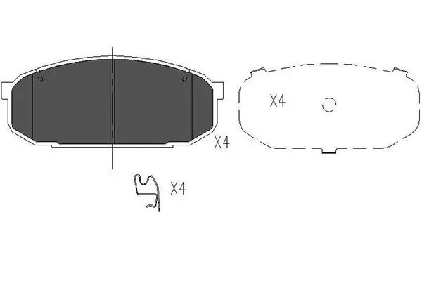 Handler.Part Brake pad set, disc brake KAVO PARTS KBP4528 1